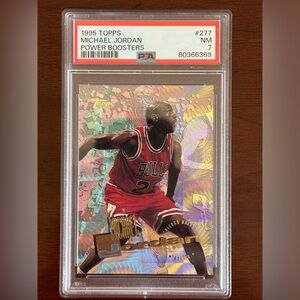 1995 Michael Jordan Topps Power Boosters #277 PSA 7 Bulls